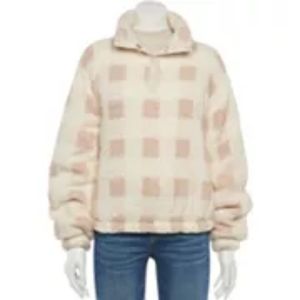 NWT SO Sherpa Quarter Snap Pullover